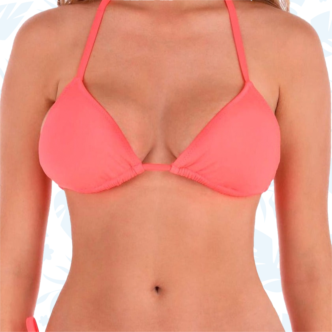 (TOP) TRIANGULO LISO ROSA NEÓN WOMEN - Mayaguana Swimwear