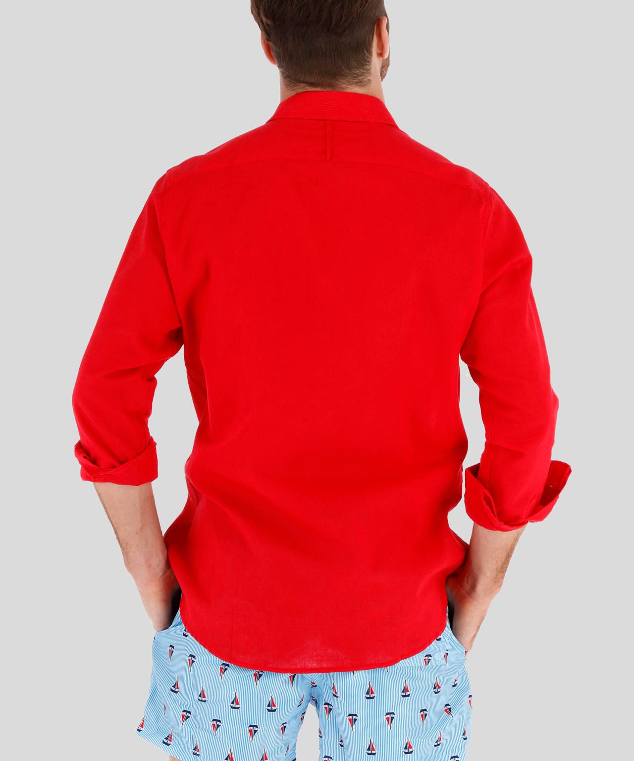 Camisa Roja Manga Larga – Mayaguana Swimwear